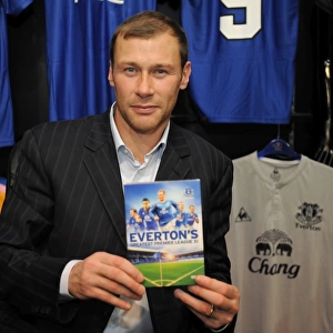 Duncan Ferguson Signs Everton's Premier League XI DVD at Everton Two Store, Liverpool One