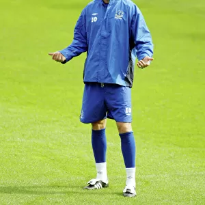 Duncan Ferguson Training at Everton's Goodison Park