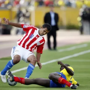Ecuador vs Paraguay 2009 World Cup Qualifying Soccer Match Print