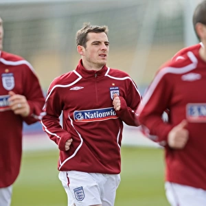 England Training: Leighton Baines of Everton in Action