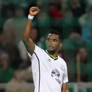 Eto'o's Europa League Glory: Everton Forward Celebrates Goal Against FC Krasnodar Eto'o's Europa League Glory: Everton Forward Celebrates Goal Against FC Krasnodar