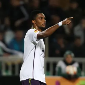 Eto'o's Europa League Glory: Everton Star Celebrates Goal Against FC Krasnodar Eto'o's Europa League Glory: Everton Star Celebrates Goal Against FC Krasnodar