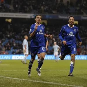 Euphoric Tim Cahill: Scoring Everton's Historic First Goal Against Manchester City (08/09) Euphoric Tim Cahill: Scoring Everton's Historic First Goal Against Manchester City (08/09)