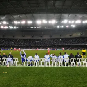 Everton Bench: Focused at Etihad Stadium - Melbourne Heart vs Everton Pre-Season Friendly