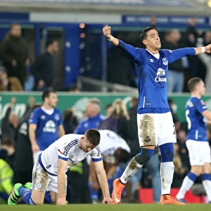 Everton Celebrates Quarter Final Victory Over Chelsea in FA Cup: Ramiro Funes Mori's Triumph at Goodison Park