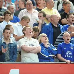 Everton Fans Unite Print: Old Trafford Stadium Scene Everton Fans Unite Print: Old Trafford Stadium Scene