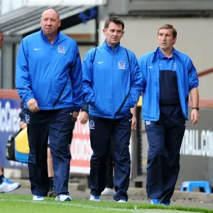 Everton FC: Andy Holden, John Murtough, and Alan Stubbs at Everton Reserves Pre-Season Friendly vs. Partick Thistle at Firhill Stadium Everton FC: Andy Holden, John Murtough, and Alan Stubbs at Everton Reserves Pre-Season Friendly vs. Partick Thistle at Firhill Stadium