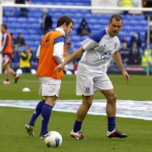 Everton FC: Baines and Gibson Preparing for Action against West Bromwich Albion (March 31, 2012) Everton FC: Baines and Gibson Preparing for Action against West Bromwich Albion (March 31, 2012)
