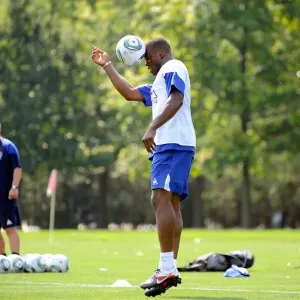 Everton FC: Intense Training Session in Philadelphia, July 2011