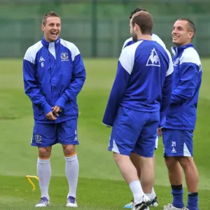 Everton FC: Jagielka in Training at Finch Farm - Barclays Premier League Everton FC: Jagielka in Training at Finch Farm - Barclays Premier League