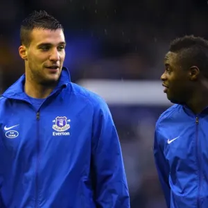Everton FC: Magaye Gueye and Apostolos Vellios Prepare for Everton vs. Wigan Athletic (26-12-2012) Everton FC: Magaye Gueye and Apostolos Vellios Prepare for Everton vs. Wigan Athletic (26-12-2012)