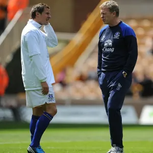 Everton FC: Manager David Moyes and Phil Jagielka Pre-Match Huddle at Molineux Stadium (May 2012) Everton FC: Manager David Moyes and Phil Jagielka Pre-Match Huddle at Molineux Stadium (May 2012)
