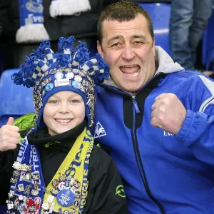 Everton FC: Passionate Roar at Goodison Park during Barclays Premier League Match vs. Blackpool Everton FC: Passionate Roar at Goodison Park during Barclays Premier League Match vs. Blackpool