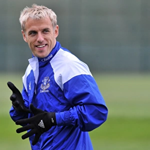 Everton FC: Phil Neville Leads Intense Training Session at Finch Farm