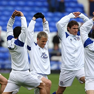Everton FC: Phil Neville and Team Mates Gear Up for FA Cup Showdown vs Sunderland at Goodison Park (17 March 2012)
