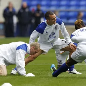 Everton FC Pre-Match Huddle Print