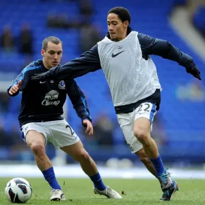 Everton FC: Steven Pienaar and Leon Osman in Focus at Pre-Match Training Ahead of Everton vs Manchester City (16-03-2013) Everton FC: Steven Pienaar and Leon Osman in Focus at Pre-Match Training Ahead of Everton vs Manchester City (16-03-2013)