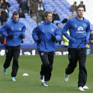 Everton FC: Training at Goodison Park before Everton vs Swansea City (0-0) - Vellios, Hitzlsperger, Duffy in Focus Everton FC: Training at Goodison Park before Everton vs Swansea City (0-0) - Vellios, Hitzlsperger, Duffy in Focus