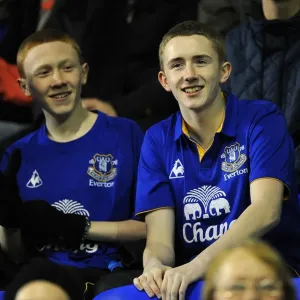 Everton FC: Unwavering Support of Faithful Fans at Goodison Park during FA Cup Clash vs. Fulham (January 2012) Everton FC: Unwavering Support of Faithful Fans at Goodison Park during FA Cup Clash vs. Fulham (January 2012)