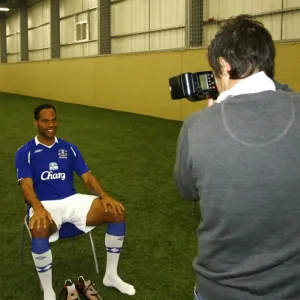 Everton Football Club: Joleon Lescott's 2008/09 Photocall at Goodison Park Everton Football Club: Joleon Lescott's 2008/09 Photocall at Goodison Park