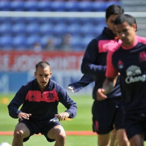 Everton Football Club: Leon Osman and Team-Mates Gear Up for Barclays Premier League Showdown at Wigan Athletic (30 April 2011)