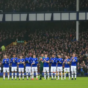 Everton Honors Graham Taylor and Jim Greenwood with a Minutes Applause before Everton v Manchester City, Premier League Everton Honors Graham Taylor and Jim Greenwood with a Minutes Applause before Everton v Manchester City, Premier League