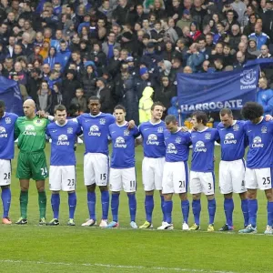 Everton Honors Hillsborough Victims: A Minute of Silence before Everton vs. Queens Park Rangers (13-04-2013)