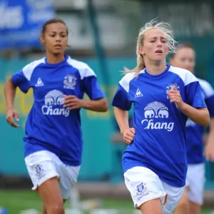 Everton Ladies Print: Pre-Match Warm-Up at Goodison Park Everton Ladies Print: Pre-Match Warm-Up at Goodison Park
