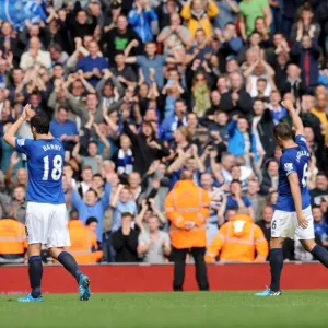 Everton Rivals Unite: Jagielka and Barry Pay Tribute to Liverpool Fans at Anfield Everton Rivals Unite: Jagielka and Barry Pay Tribute to Liverpool Fans at Anfield
