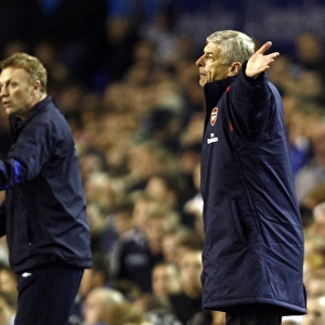 Everton v Arsenal - 8 / 11 / 06 David Moyes and Arsene Wenger during the game