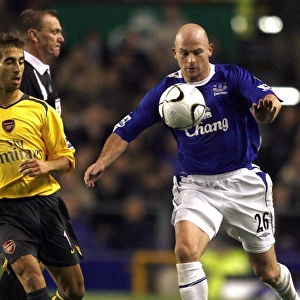 Everton v Arsenal Carling Cup Fourth Round Lee Carsley and Mathieu Flamini