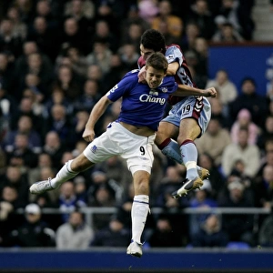 Everton v Aston Villa Evertons James Beattie in action against Aston Villas Liam Ridgewell