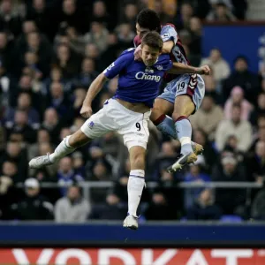 Everton v Aston Villa Evertons James Beattie in action against Aston Villas Liam Ridgewell