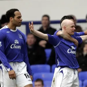Everton v Blackburn Rovers Print of Andy Johnson Goal Celebration Everton v Blackburn Rovers Print of Andy Johnson Goal Celebration