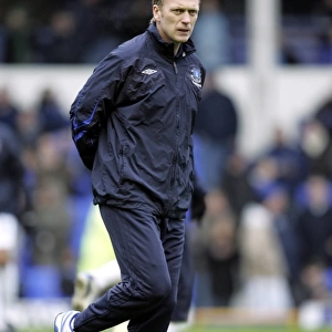 Everton v Blackburn Rovers - David Moyes during the warm up