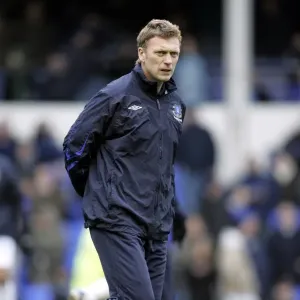 Everton v Blackburn Rovers - David Moyes during the warm up Everton v Blackburn Rovers - David Moyes during the warm up