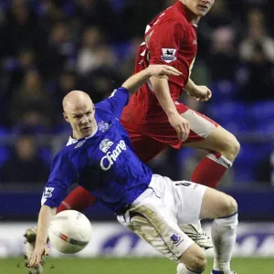 Everton v Blackburn Rovers FA Cup Third Round Andrew Johnson and James McEveley Everton v Blackburn Rovers FA Cup Third Round Andrew Johnson and James McEveley