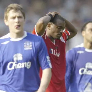 Everton v Charlton Athletic Darren Bent at the end dejected Everton v Charlton Athletic Darren Bent at the end dejected