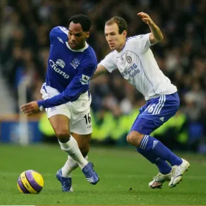 Everton v Chelsea Joleon Lescott of Everton in action against Chelseas Arjen Robben Everton v Chelsea Joleon Lescott of Everton in action against Chelseas Arjen Robben