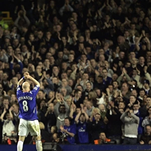 Everton v Fulham Andrew Johnson Everton applauds fans