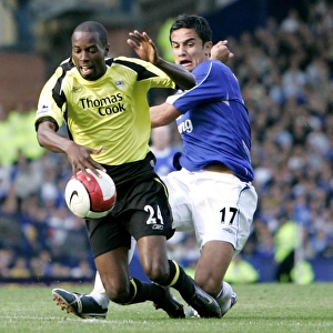 Everton v Manchester City Manchester Citys DaMarcus Beasley in action against Evertons Tim