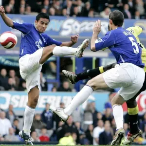 Everton v Manchester City Print - Micah Richards Goal Everton v Manchester City Print - Micah Richards Goal