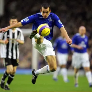 Everton v Newcastle United Evertons Leon Osman Everton v Newcastle United Evertons Leon Osman