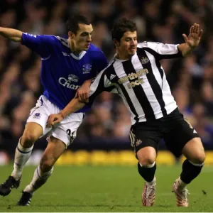 Everton v Newcastle United Leon Osman and Newcastles Emre in action Everton v Newcastle United Leon Osman and Newcastles Emre in action