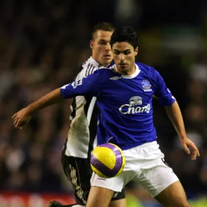 Everton v Newcastle United - Mikel Arteta and Scott Parker