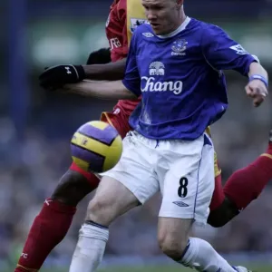 Everton v Reading Andrew Johnson and Readings Ibrahima Sonko Everton v Reading Andrew Johnson and Readings Ibrahima Sonko