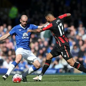 Everton vs AFC Bournemouth: Darron Gibson and Joshua King Clash in Barclays Premier League Match at Goodison Park Everton vs AFC Bournemouth: Darron Gibson and Joshua King Clash in Barclays Premier League Match at Goodison Park