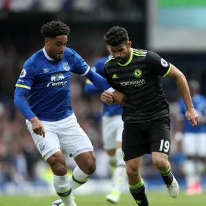 Everton vs Chelsea: Intense Battle Between Ashley Williams and Diego Costa at Goodison Park (Premier League 2016-17) Everton vs Chelsea: Intense Battle Between Ashley Williams and Diego Costa at Goodison Park (Premier League 2016-17)