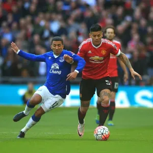 Everton vs Manchester United: A Battle for the Ball - Lennon vs Rojo, Emirates FA Cup Semi-Final Everton vs Manchester United: A Battle for the Ball - Lennon vs Rojo, Emirates FA Cup Semi-Final