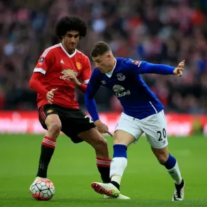 Everton vs Manchester United - Emirates FA Cup Semi-Final: Ross Barkley vs Marouane Fellaini's Intense Battle at Wembley Stadium Everton vs Manchester United - Emirates FA Cup Semi-Final: Ross Barkley vs Marouane Fellaini's Intense Battle at Wembley Stadium